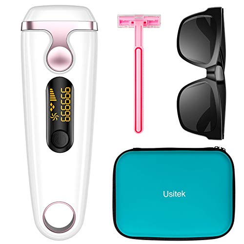 Usitek Laser Hair Removal for Women and Men, IPL Facial Hair Removal Device Permanent Painless, 999,999 Flashes for Face and Body at Home