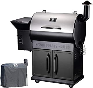 Z Grills ZPG-700E 2020 Upgrade Wood Pellet Grill & Smoker, 8 in 1 BBQ Grill Auto Temperature Control, inch Cooking Area, 700 sq in Stainless & Black