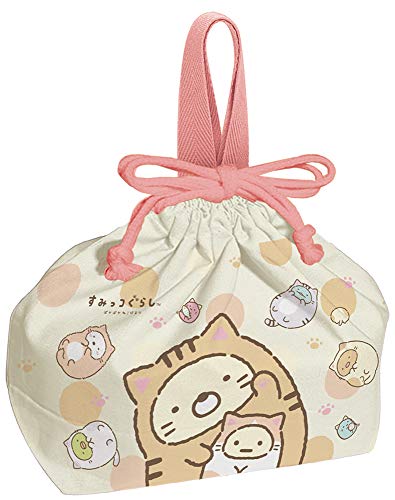 Skater Sumikko Gurashi Drawstring Pouch Bag (Warm Day) for Lunch Bento Box KB7 from Japan