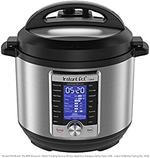 Instant Pot Ultra 10-in-1 Electric Pressure Cooker, Sterilizer, Slow Cooker, Rice Cooker, Steamer, Sauté, Yogurt Maker, Cake Maker, Egg Cooker, and Warmer, 8 Quart, 16 One-Touch Programs