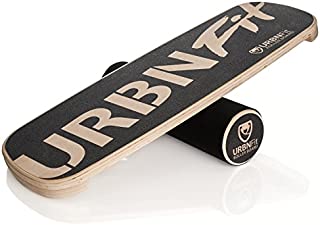 URBNFit Wooden Balance Board Trainer - Roller Board for Snowboard, Surf, Hockey Training & More -Balancing Exercise Fitness Equipment