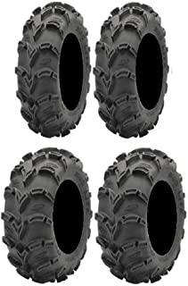 Full set of ITP Mud Lite XL 28x10-12 and 28x12-12 ATV Tires (4)