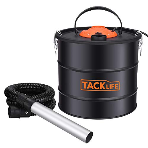 TACKLIFE Ash Vacuum Cleaner, 800W 5-Gallon Powerful Ash Vac, Double Stage Filtration System, Suction, 140W Blowing Function, Ideal for Fireplace, Log Burners, Pellet Stoves, Grills - PVC03A