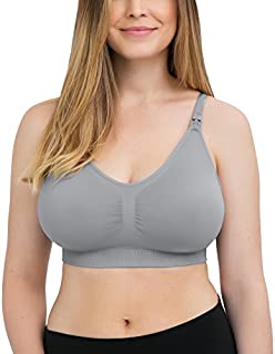 Kindred Bravely Simply Sublime Nursing Bra for Breastfeeding and Maternity (Grey, X-Large-Busty)