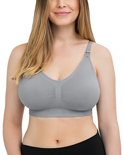 Kindred Bravely Simply Sublime Nursing Bra for Breastfeeding and Maternity (Grey, X-Large-Busty)