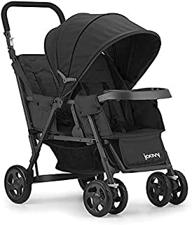 JOOVY Caboose Too Graphite Stand-On Tandem Stroller, Black