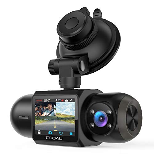 Uber Dual 1080P FHD Built-in GPS Wi-Fi Dash Cam, Front and Inside Car Camera Recorder with Infrared Night Vision, Sony Sensor, Supercapacitor, 4 IR LEDsG-Sensor, Parking Mode, Loop Recording (D30)