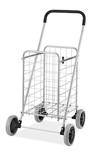 Whitmor Utility Durable Folding Design for Easy Storage Shopping Cart