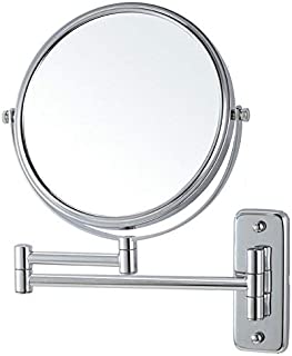 Lansi Makeup Mirror 10X Magnifying Wall Mount Double-Sided Vanity Decoration, Round, 8 Inch, Chrome Finished