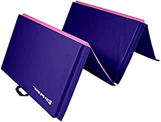 We Sell Mats 4 ft x 10 ft x 2 in Personal Fitness & Exercise Mat, Lightweight and Folds for Carrying, Purple/Pink