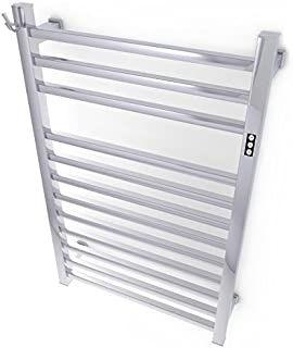 Brandon Basics Wall Mounted Electric Towel Warmer with Built-in Timer and Hardwired and Plug in Options, Stainless Steel - Polished