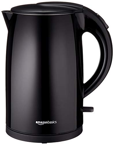 AmazonBasics Double-Walled Stainless Steel Electric Kettle - 1.7 Liter