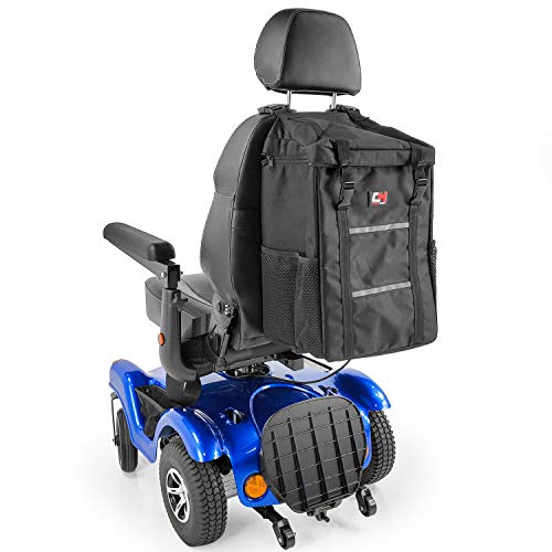 Mega Bag for Mobility Scooters and Electric Wheelchairs J840 by Challenger Mobility, Backrest Mount, Large Storage Space