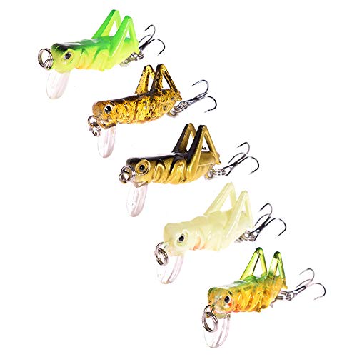 NUOMI 5-Piece Mini Fishing Lures Crankbait Bass Fishing Hard Baits Hooks