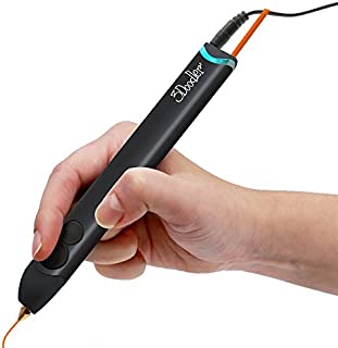 3Doodler Create+ 3D Printing Pen for Teens, Adults & Creators! - Onyx Black (2020 Model) - with Free Refill Filaments + Stencil Book + Getting Started Guide