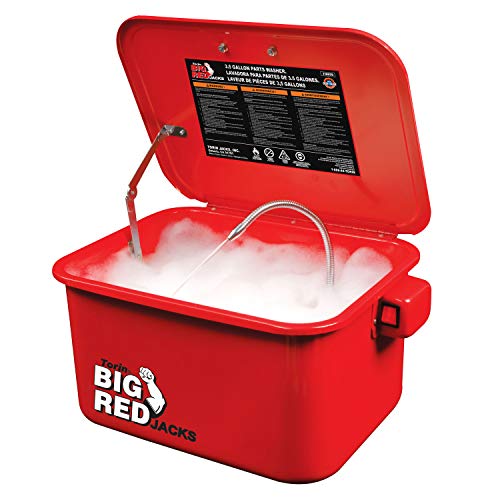 Torin T10035 Big Red Steel Cabinet Parts Washer with 110V Electric Pump, 3.5 Gallon Capacity