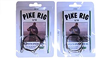 Catchmore Muskie & Pike Rig - #PR810 - Ice, Summer, Tip-up, or Bobber - Size 8 & 10 Treble Hooks - 2 Packs