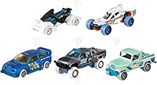 Hot Wheels 2017 HW Snow Stormers 5-Pack (Snow Stormer, Team Corkscrew Buggy, Ford Escort, Sandblaster, Jeep Scrambler)