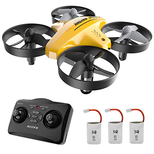 Mini Drone for Kids and Beginners: Remote Control Quadcopter Drone, Helicopter Plane with Altitude Hold Function, 3D Flips, Headless Mode, 3 Batteries, Great Gift Toy for Boys & Girls