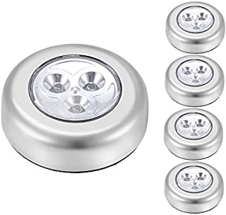 5 Pack IPOW LED Battery-powered Wireless Night Light Stick Tap Touch Lamp Stick-on Push Light for Closets, Cabinets, Counters, or Utility Rooms,Cordless Touch Light,Batteris Not Included