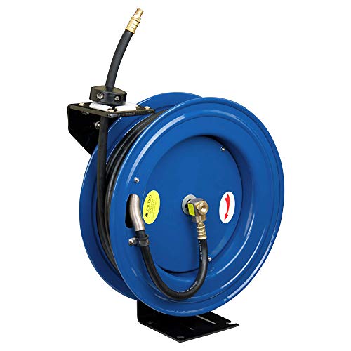 Cyclone Pneumatic CP3690 Retracable Air Hose Reel, Blue