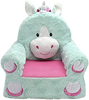 Soft Landing |  Sweet Seats | Premium Teal Unicorn Children's Plush Chair