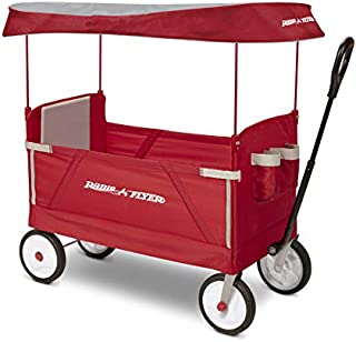 Radio Flyer 3-In-1 EZ Folding, Outdoor Collapsible Wagon for Kids & Cargo, Red