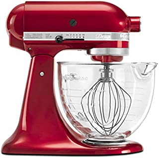 KitchenAid KSM155GBCA 5-Qt. Artisan Design Series with Glass Bowl - Candy Apple Red