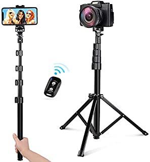 UBeesize 54-inch Selfie Stick Tripod, Detachable and Extendable Phone Tripod for Cell Phone, Compatible with Smartphone, Includes Wireless Remote, Cell Phone Holder and Gopro Adapter