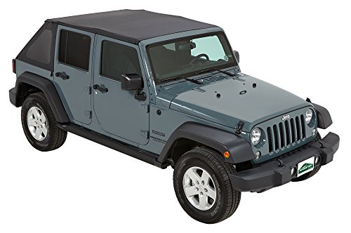 Pavement Ends by Bestop 56843-35 Black Diamond Frameless Sprint Top for 2010-2017 Jeep Wrangler Unlimited