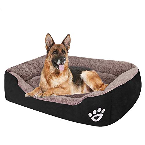 PUPPBUDD Dog Bed with Machine Washable Comfortable and Safety for Medium and Large Dogs Or Multiple Small Pets at The Same time Brand Name (XXL, Black)