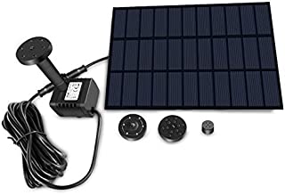 Sunlitec Solar Fountain with Panel Water Pump for Bird Bath Solar Panel Kit Outdoor Fountain for Outdoor Small Pond, Patio Garden and Fish Tank