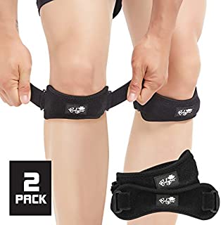 Bodyprox Patella Tendon Knee Strap 2 Pack, Knee Pain Relief Support Brace Hiking, Soccer, Basketball, Running, Jumpers Knee, Tennis, Tendonitis, Volleyball & Squats