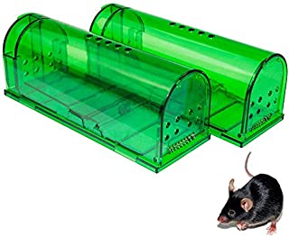 Humane Mouse Trap - Mouse Traps That Work  Best Mouse, Mice and Rat Trap  Plastic Traps Live Catch and Release Rodents, Safe Around Children and Pets (2Packs)