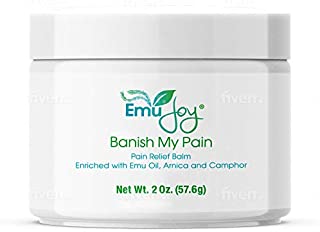 Arnica and Emu Oil Pain Relief Cream for Arthritis Muscle Pain Back Ache Sprains - Rapid Relief for Leg & Foot Cramps Joint Pain Fibromyalgia Bursitis