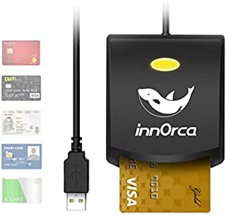 InnOrca USB CAC Smart Card Reader, DOD Military USB Common Access CAC Smart Card Reader, Compatible with Windows, Mac OS, Linux