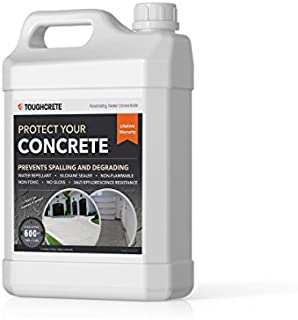 ToughCrete Concrete Sealer - 1 Gallon (Covers 600SqFt) - The #1 concrete Sealant for Driveways, Garage Floors, Sidewalks, Patios, Paver and Other Concrete Surfaces