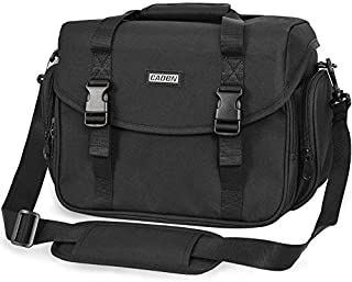 CADeN Camera Bag Case Shoulder Messenger Bag with Tripod Holder Compatible for Nikon, Canon, Sony, DSLR SLR Mirrorless CamerasWaterproof Black