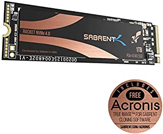 Sabrent 1TB Rocket NVMe 4.0 Gen4 PCIe M.2 Internal SSD Extreme Performance Solid State Drive (SB-ROCKET-NVMe4-1TB)