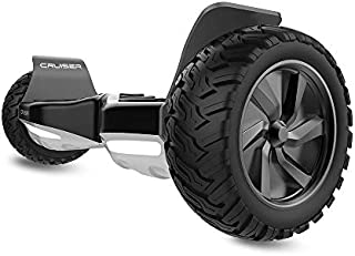 City Cruiser Hoverboard with Bluetooth Speaker, LED Light by UL 2272 Certified Best Gift for Kids Black White