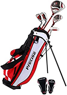 Precise X7 Junior Complete Golf Club Set for Children Kids - 3 Age Groups Boys & Girls - Right Hand & Left Hand! (Red Ages 6-8, Left Hand)