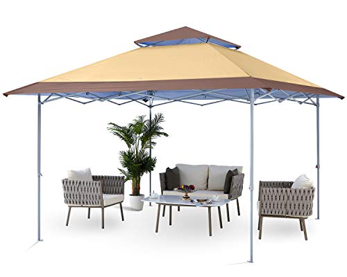 ABCCANOPY 13x13 Canopy Tent Instant Shelter Pop Up Canopy 169 sq.ft Outdoor Sun Shade, Beige