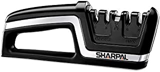 SHARPAL 104N Professional 5-in-1 Kitchen Chef Knife & Scissors Sharpener, Sharpening Tool for Straight & Serrated Knives, Repair and Hone both Euro/American and Asian Knife, Fast Sharpen Scissor