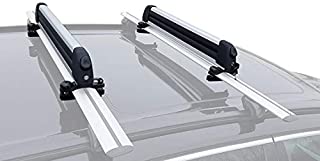 BRIGHTLINES Universal Roof Ski Snowboard Racks Carriers 2pcs Mount on Vehicle top Cross Bars (Up to 6 Skis or 4 Snowboards)