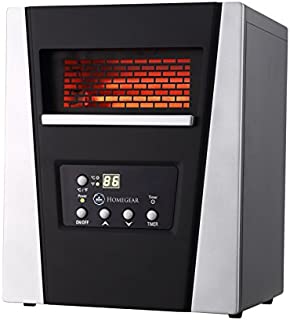 Homegear 1500W Infrared Electric Portable Space Heater Black + Remote Control