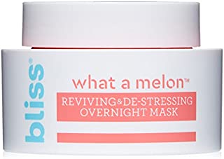 Bliss - What a Melon Overnight Facial Mask | Reviving & De-stressing Overnight Mask | Hydrates, Nourishes, and Softens |All Skin Types | Vegan | Cruelty Free | Paraben Free | 1.7 fl.oz