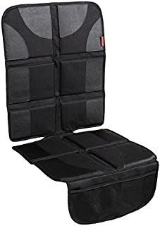 Lusso Gear Car Seat Protector with Thickest Padding - Featuring XL Size (Best Coverage Available), Durable, Waterproof 600D Fabric, PVC Leather Reinforced Corners, & 2 Large Pockets for Handy Storage