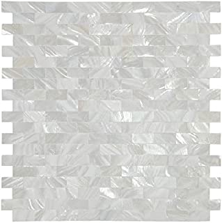 Art3d Mother of Pearl Shell Mosaic Tile for Kitchen Backsplash, 12