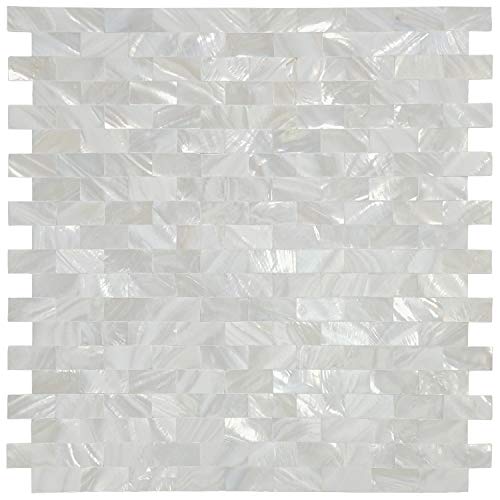 Art3d Mother of Pearl Shell Mosaic Tile for Kitchen Backsplash, 12