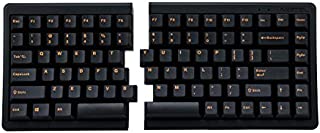 Mistel BAROCCO MD770 TKL Split Mechanical Keyboard with Cherry MX Silent Red Switch, Ergonomic Keyboard with Orange Letter PBT Double Shot Keycaps for Windows and Mac, Programmable Macro, ANSI/US